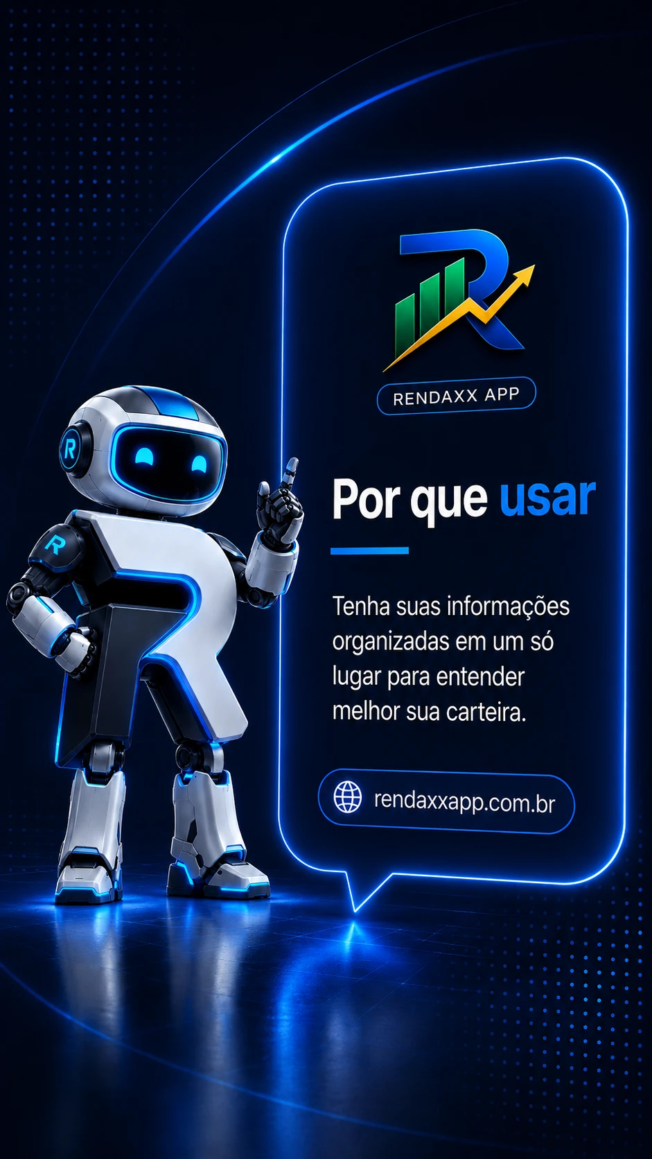 Por que usar — Tenha suas informações organizadas em um só lugar para entender melhor sua carteira.