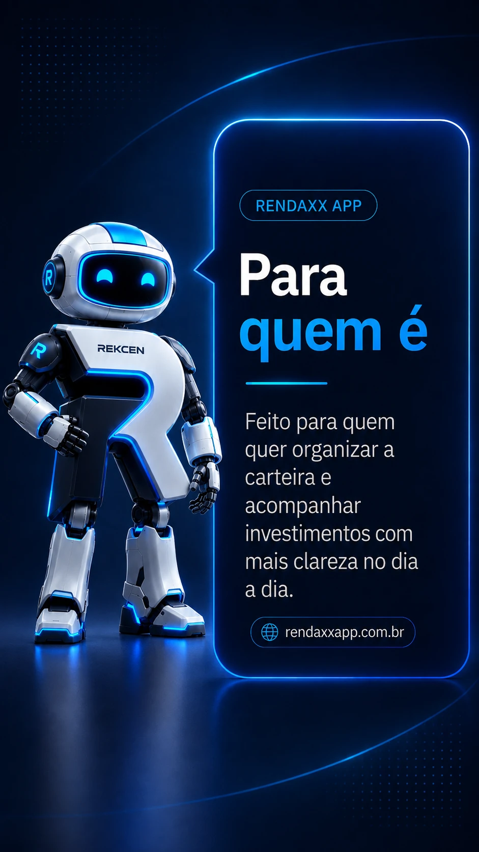 Para quem é — Feito para quem quer organizar a carteira e acompanhar investimentos com mais clareza no dia a dia.